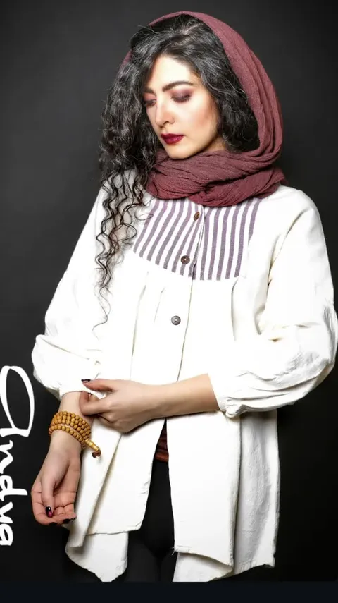 تونیک جلو یزدی سفید